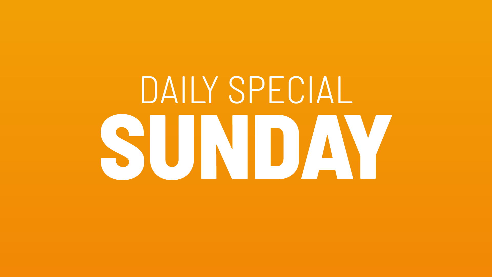 Sunday's Daily Special