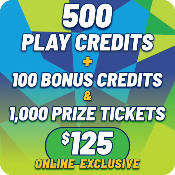 600 Play Credits + 1,000 Prize Tickets