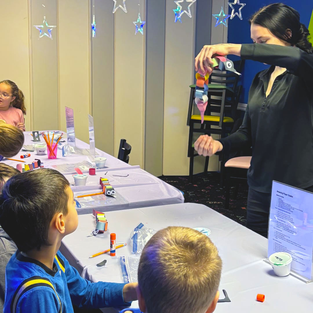 Youth Group STEAM workshop amazing paper snake