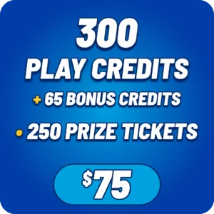 365 Play Credits + 250 Prize Tickets