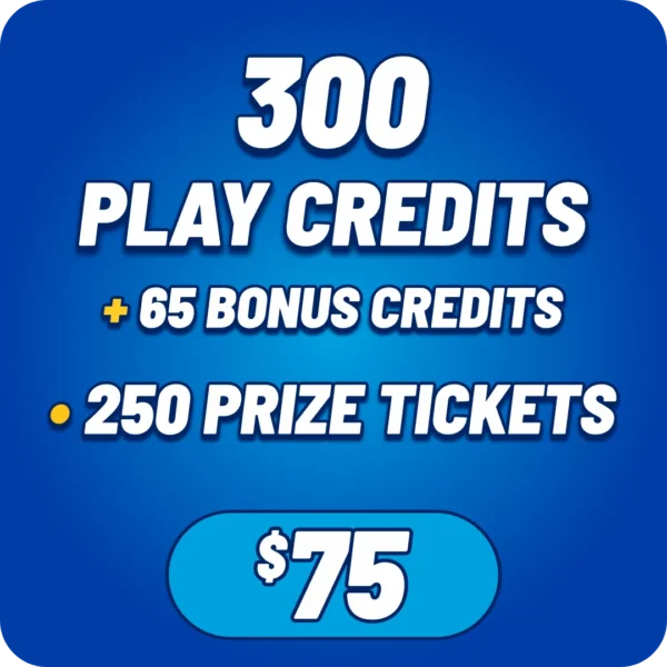 365 Play Credits + 250 Prize Tickets